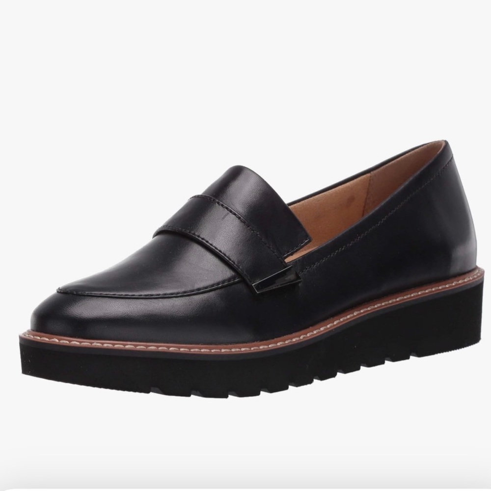 Naturalizer Adiline Women's Black Leather Loafers Size:7